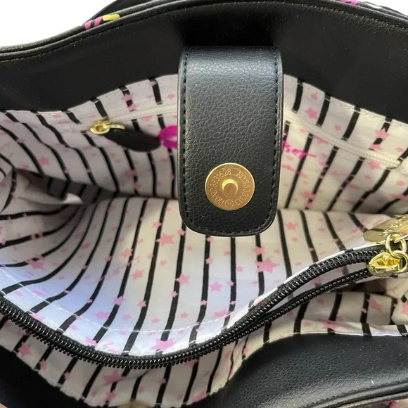 Betsey Johnson Luv Multicolor Bag Lips Kisses Crossbody Purse Cloud/Rainbow Tag - Picture 11 of 16